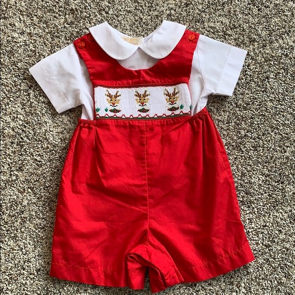 baby boy christmas romper